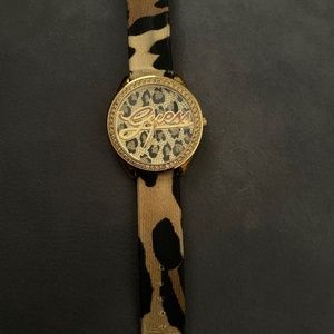 Guess cheetah print women’s watch